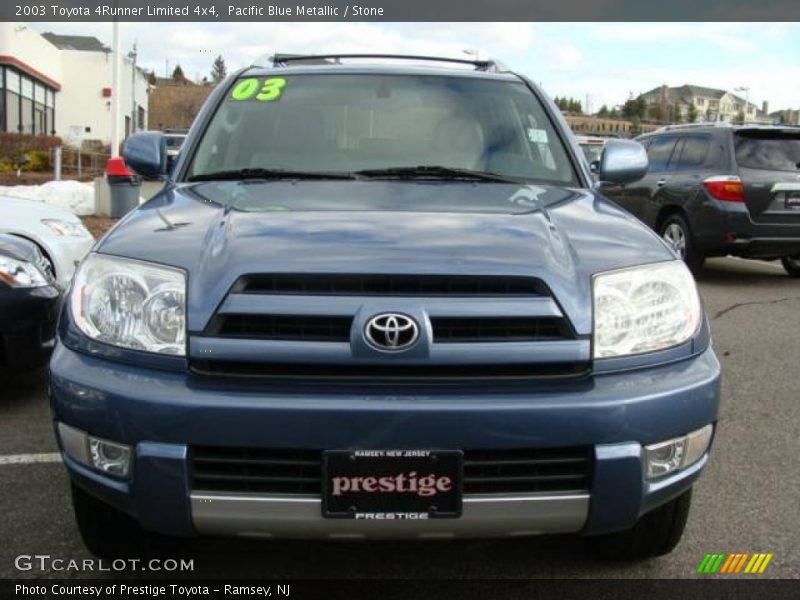 Pacific Blue Metallic / Stone 2003 Toyota 4Runner Limited 4x4