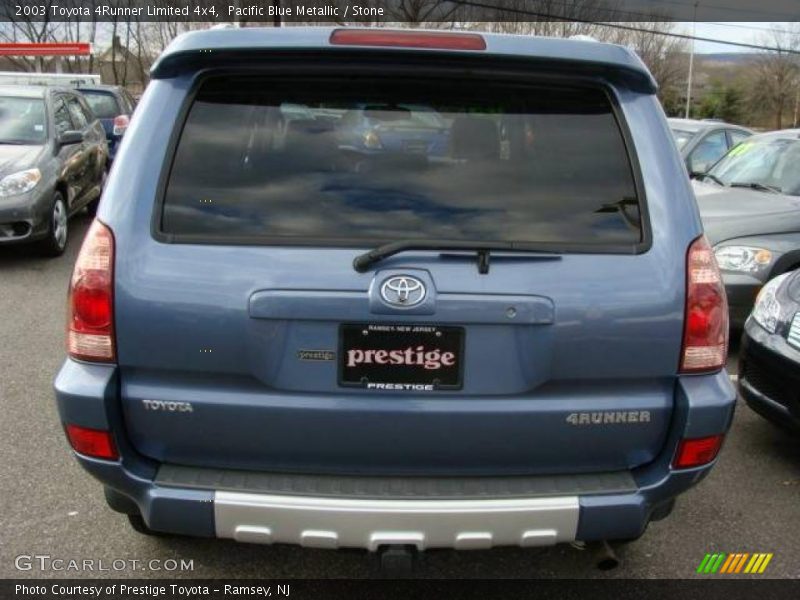 Pacific Blue Metallic / Stone 2003 Toyota 4Runner Limited 4x4