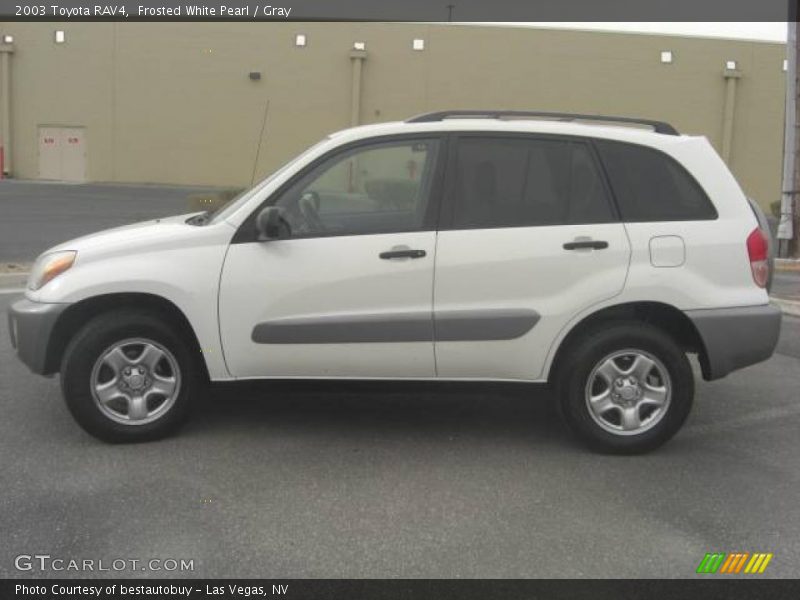 Frosted White Pearl / Gray 2003 Toyota RAV4
