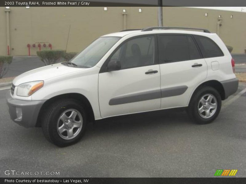 Frosted White Pearl / Gray 2003 Toyota RAV4