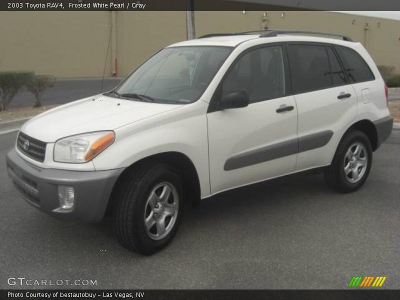 Frosted White Pearl / Gray 2003 Toyota RAV4