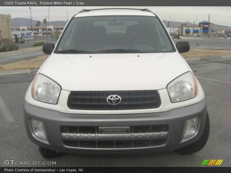 Frosted White Pearl / Gray 2003 Toyota RAV4