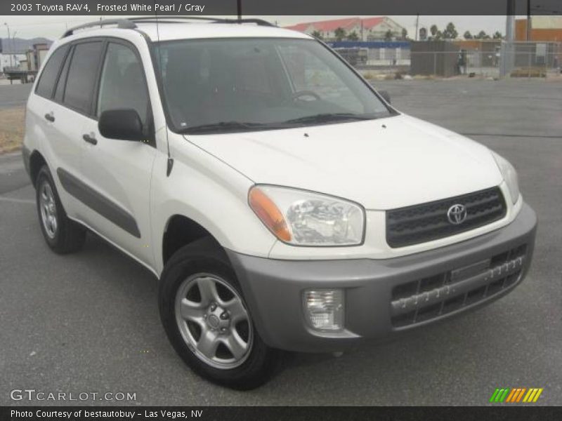 Frosted White Pearl / Gray 2003 Toyota RAV4