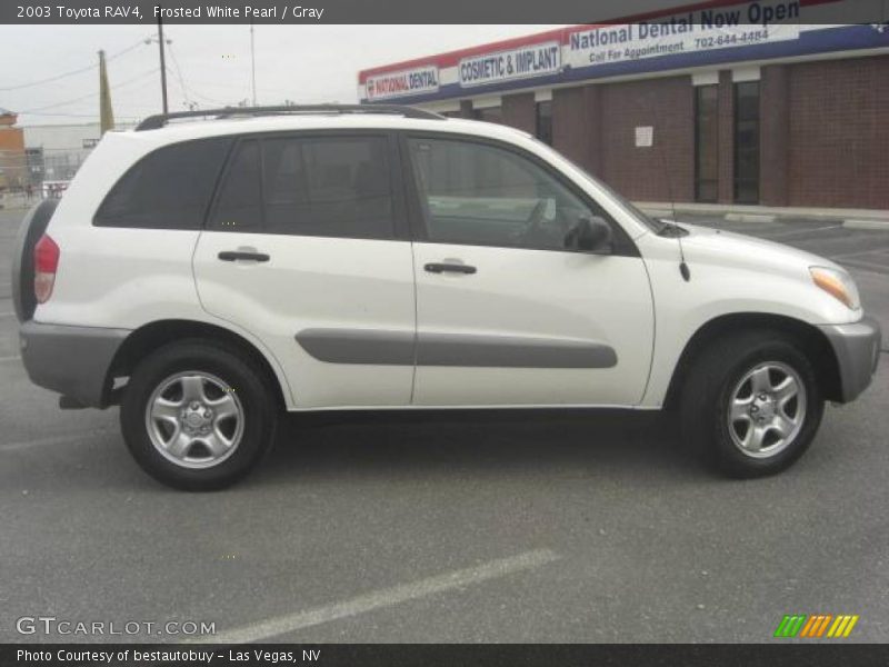 Frosted White Pearl / Gray 2003 Toyota RAV4