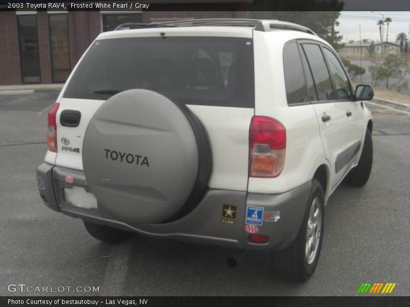 Frosted White Pearl / Gray 2003 Toyota RAV4