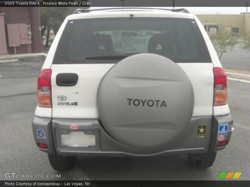 Frosted White Pearl / Gray 2003 Toyota RAV4