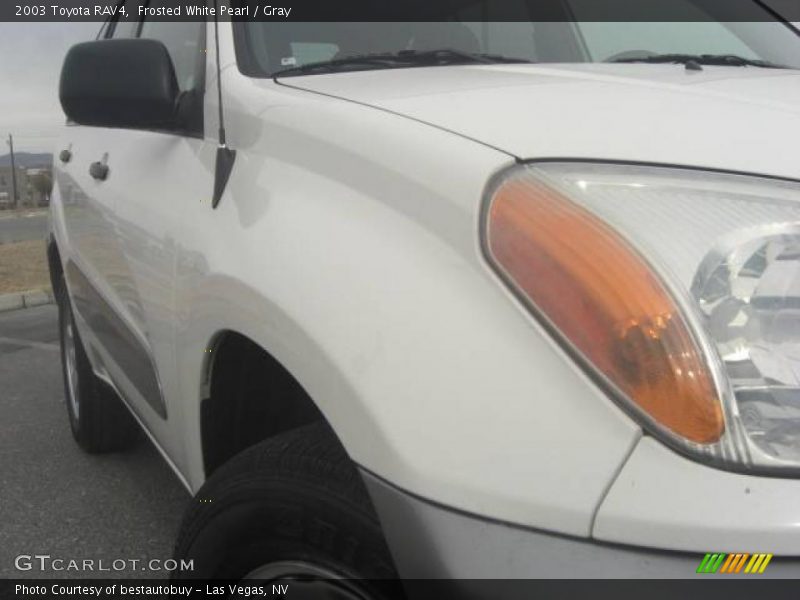 Frosted White Pearl / Gray 2003 Toyota RAV4