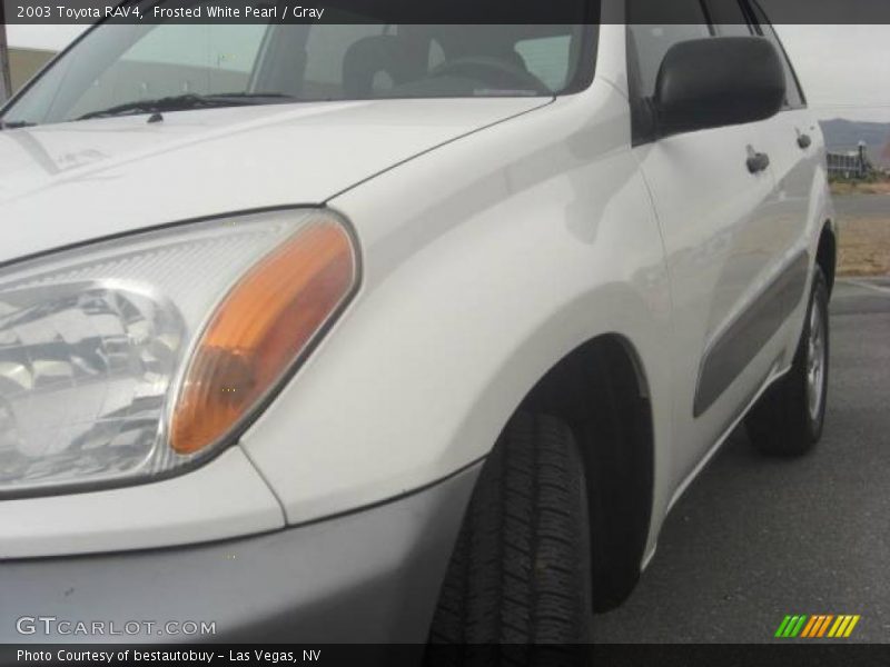 Frosted White Pearl / Gray 2003 Toyota RAV4