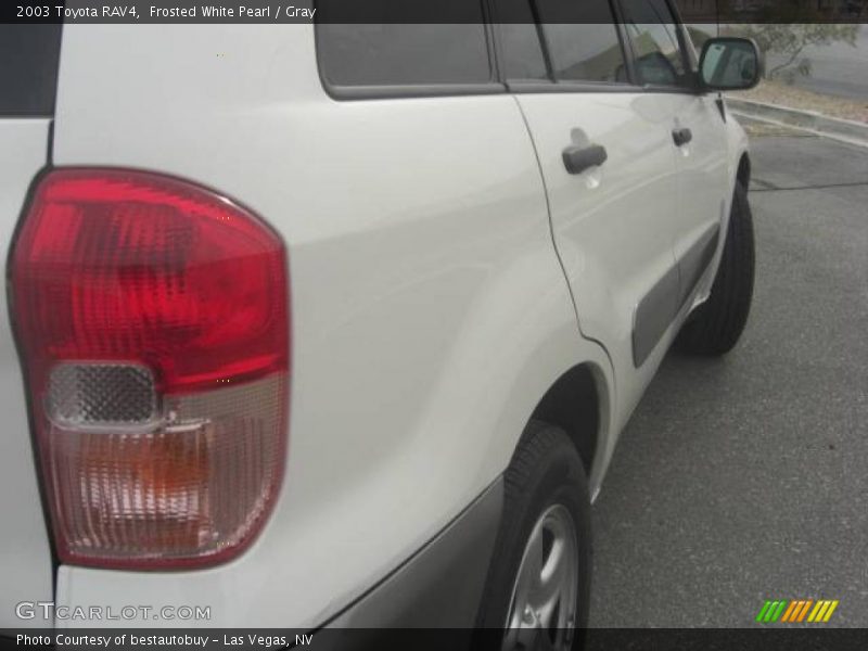 Frosted White Pearl / Gray 2003 Toyota RAV4