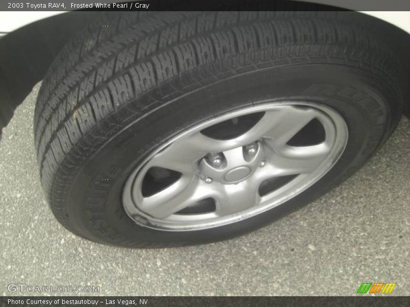 Frosted White Pearl / Gray 2003 Toyota RAV4