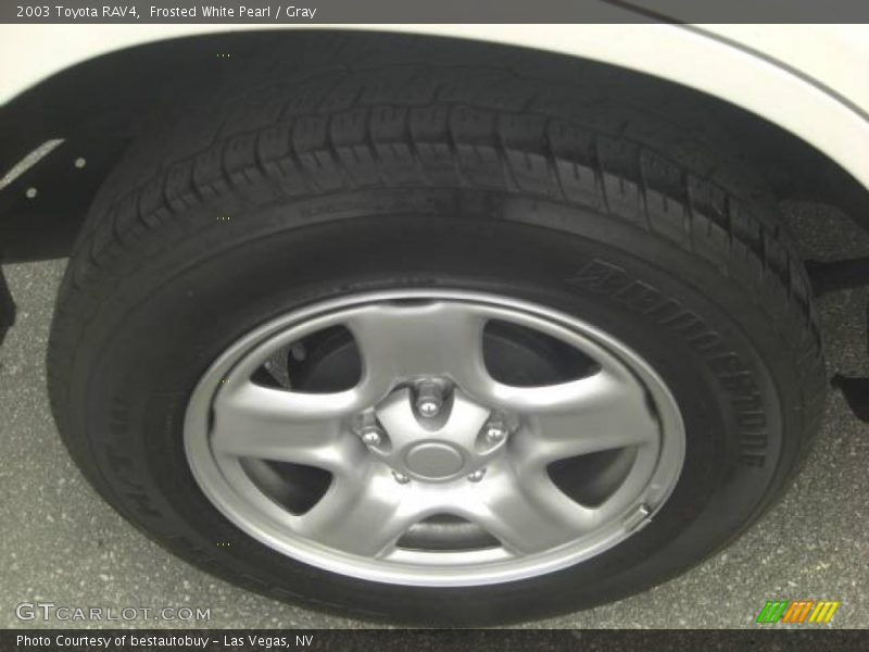Frosted White Pearl / Gray 2003 Toyota RAV4