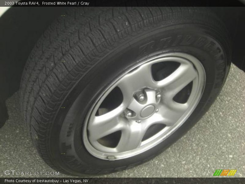 Frosted White Pearl / Gray 2003 Toyota RAV4