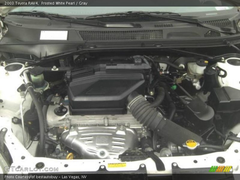 Frosted White Pearl / Gray 2003 Toyota RAV4