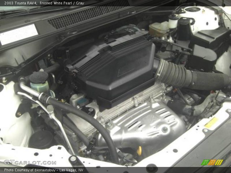 Frosted White Pearl / Gray 2003 Toyota RAV4