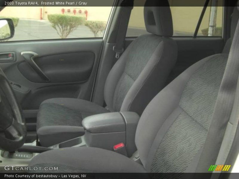 Frosted White Pearl / Gray 2003 Toyota RAV4