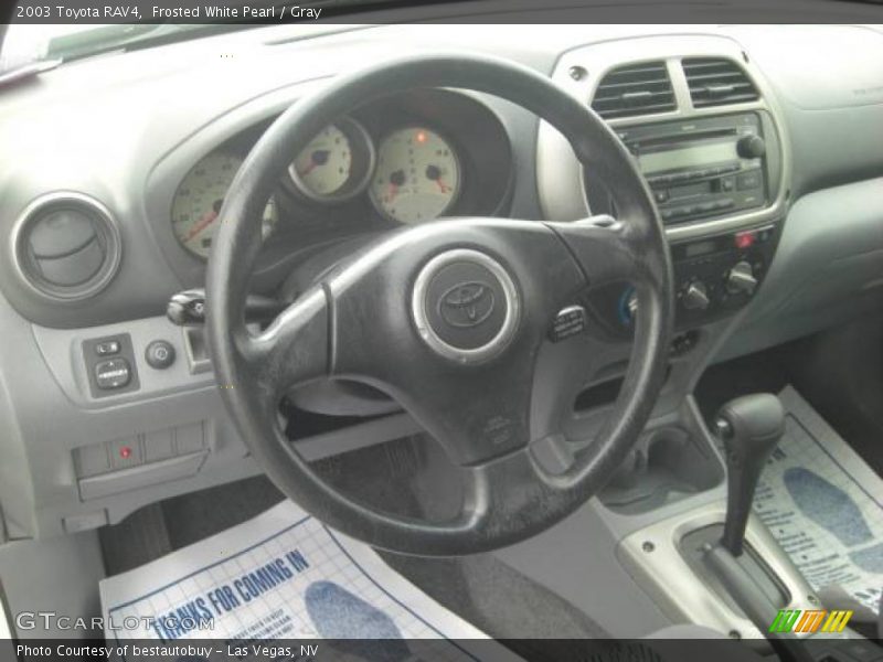 Frosted White Pearl / Gray 2003 Toyota RAV4