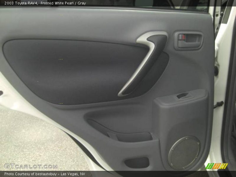 Frosted White Pearl / Gray 2003 Toyota RAV4