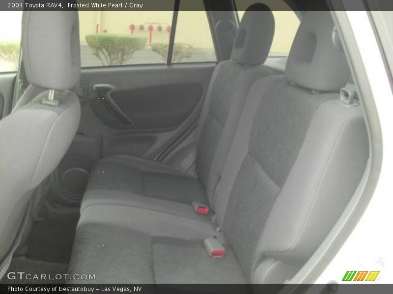 Frosted White Pearl / Gray 2003 Toyota RAV4
