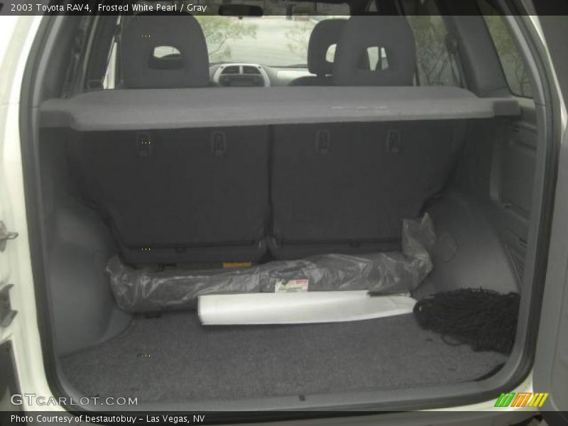 Frosted White Pearl / Gray 2003 Toyota RAV4