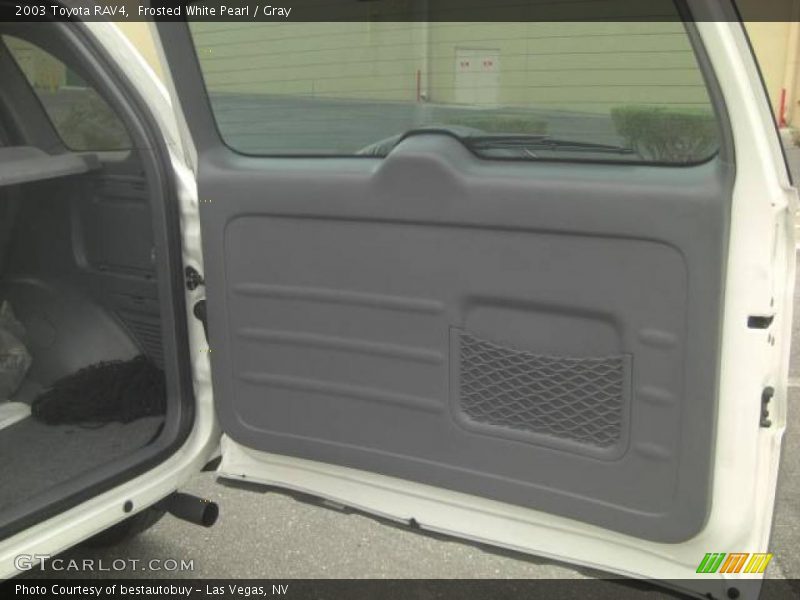 Frosted White Pearl / Gray 2003 Toyota RAV4