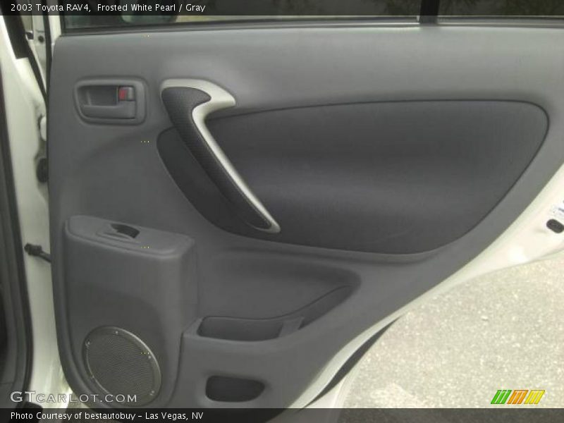 Frosted White Pearl / Gray 2003 Toyota RAV4