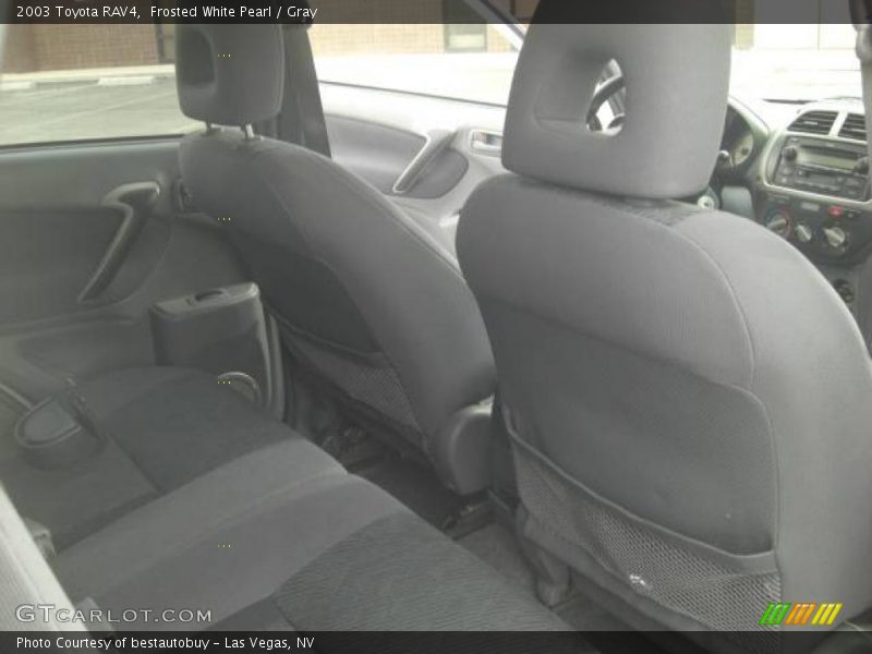 Frosted White Pearl / Gray 2003 Toyota RAV4