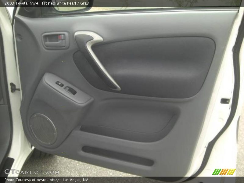 Frosted White Pearl / Gray 2003 Toyota RAV4