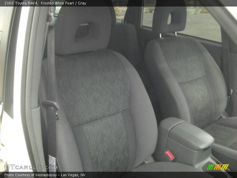 Frosted White Pearl / Gray 2003 Toyota RAV4