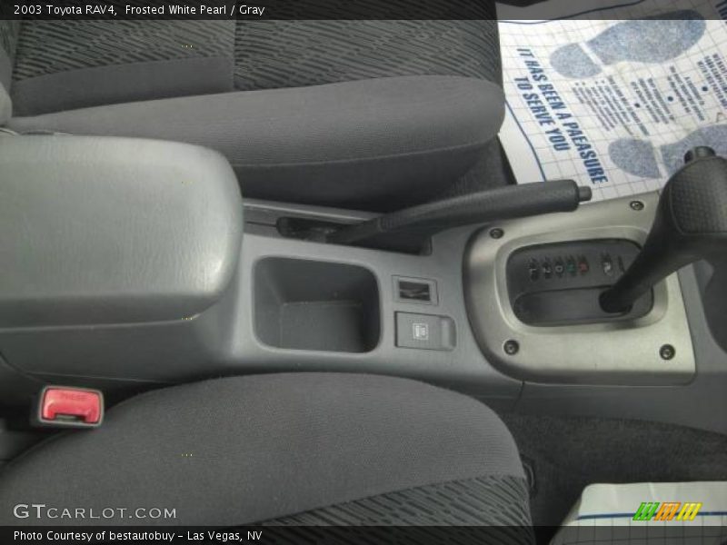 Frosted White Pearl / Gray 2003 Toyota RAV4