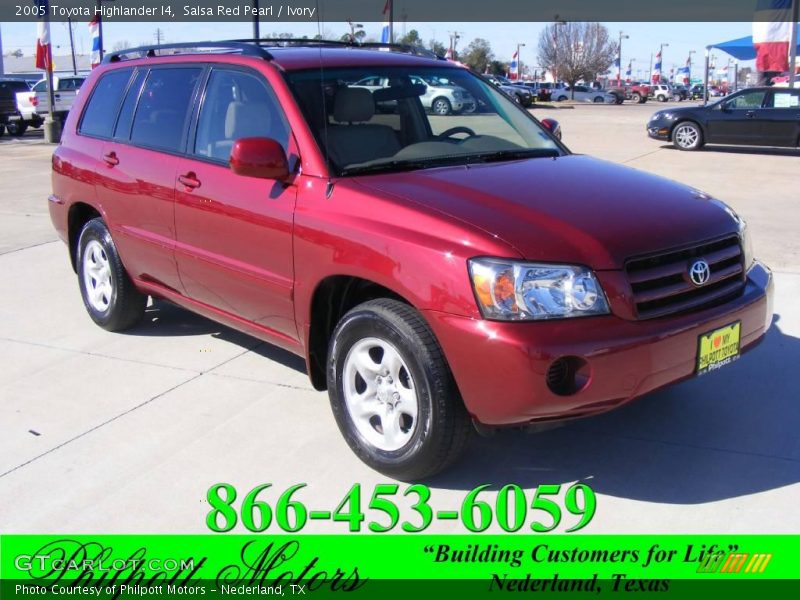 Salsa Red Pearl / Ivory 2005 Toyota Highlander I4
