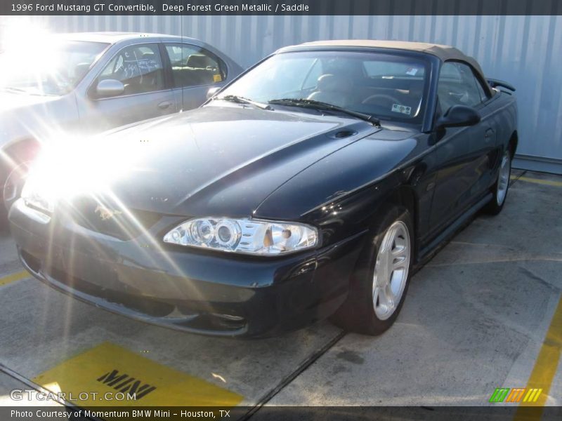 Deep Forest Green Metallic / Saddle 1996 Ford Mustang GT Convertible