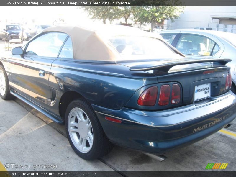 Deep Forest Green Metallic / Saddle 1996 Ford Mustang GT Convertible