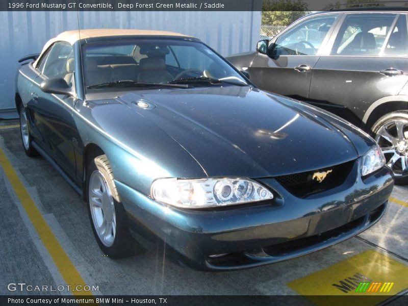 Deep Forest Green Metallic / Saddle 1996 Ford Mustang GT Convertible