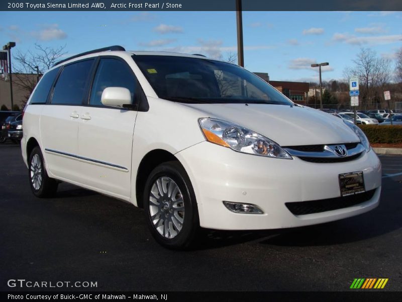 Arctic Frost Pearl / Stone 2008 Toyota Sienna Limited AWD