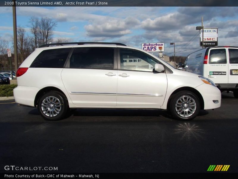 Arctic Frost Pearl / Stone 2008 Toyota Sienna Limited AWD