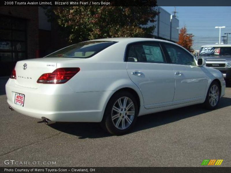 Blizzard White Pearl / Ivory Beige 2008 Toyota Avalon Limited