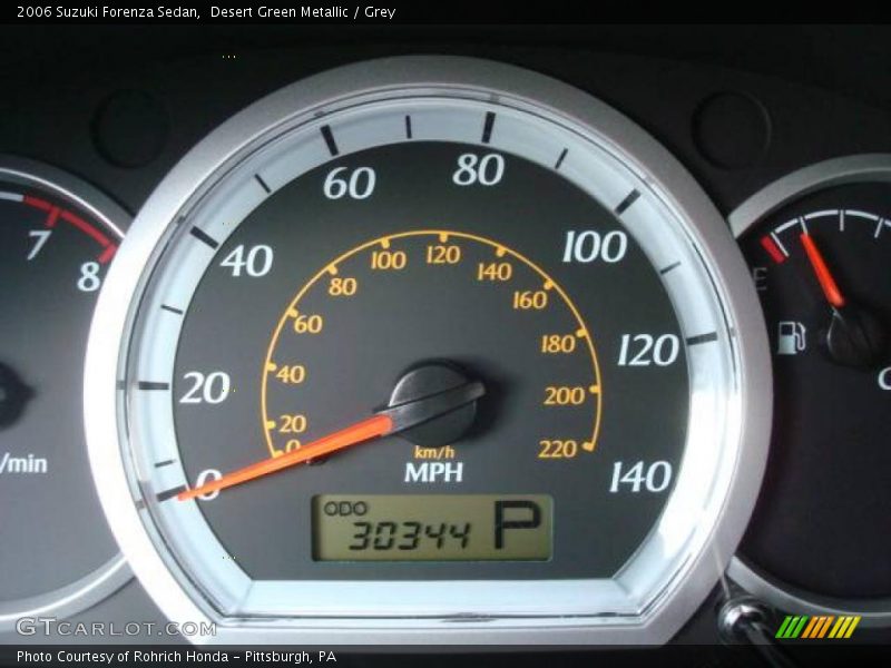 Desert Green Metallic / Grey 2006 Suzuki Forenza Sedan