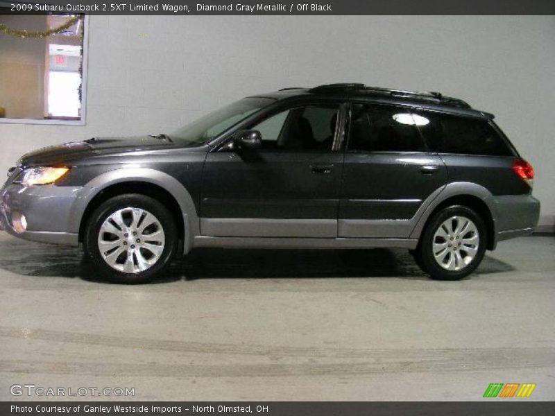 Diamond Gray Metallic / Off Black 2009 Subaru Outback 2.5XT Limited Wagon