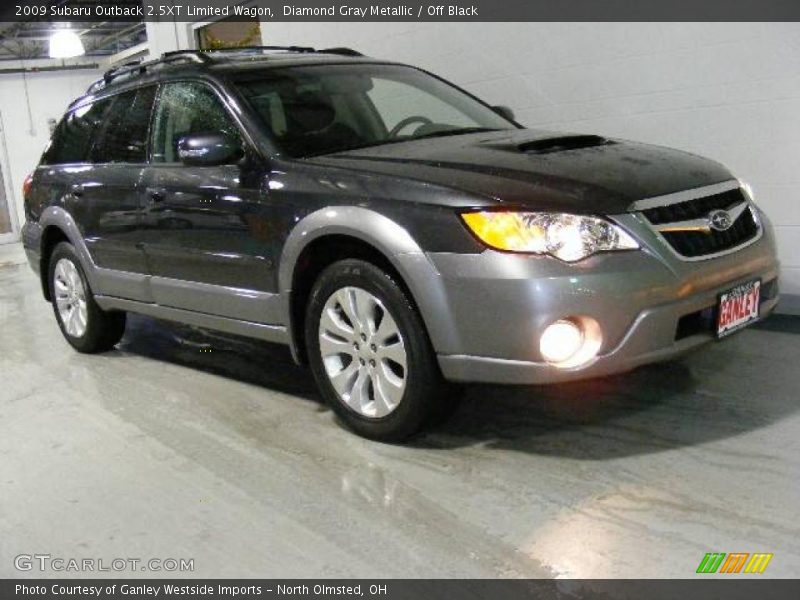 Diamond Gray Metallic / Off Black 2009 Subaru Outback 2.5XT Limited Wagon