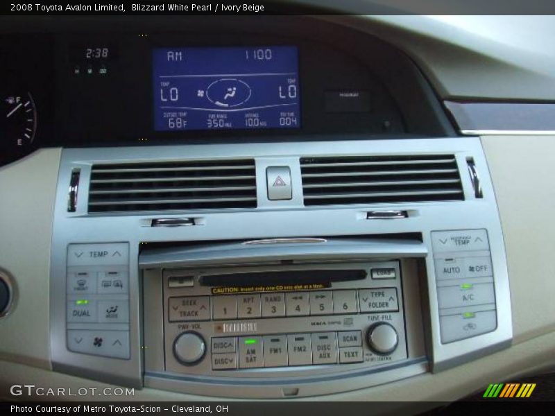 Blizzard White Pearl / Ivory Beige 2008 Toyota Avalon Limited