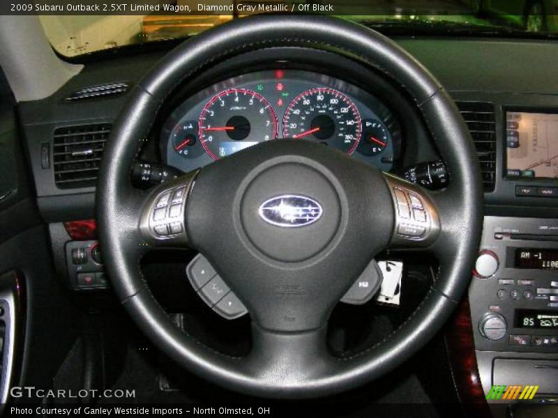 Diamond Gray Metallic / Off Black 2009 Subaru Outback 2.5XT Limited Wagon