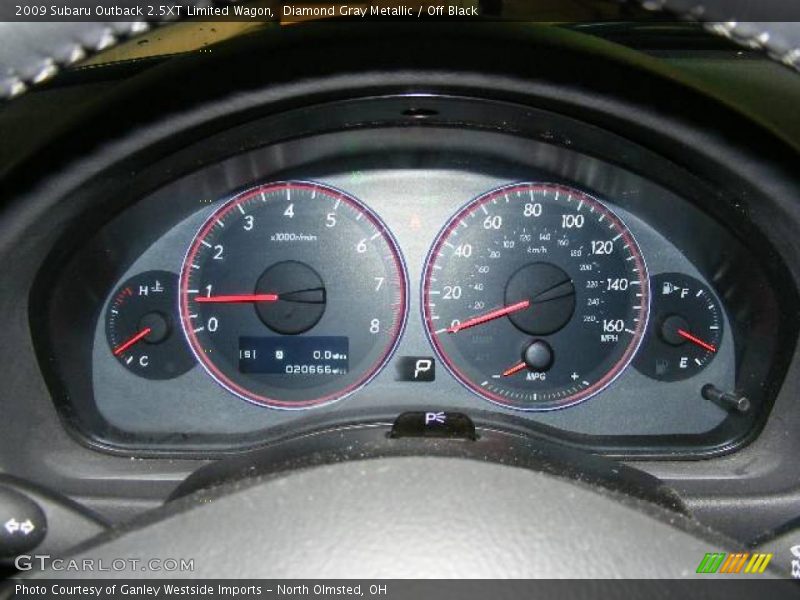 Diamond Gray Metallic / Off Black 2009 Subaru Outback 2.5XT Limited Wagon
