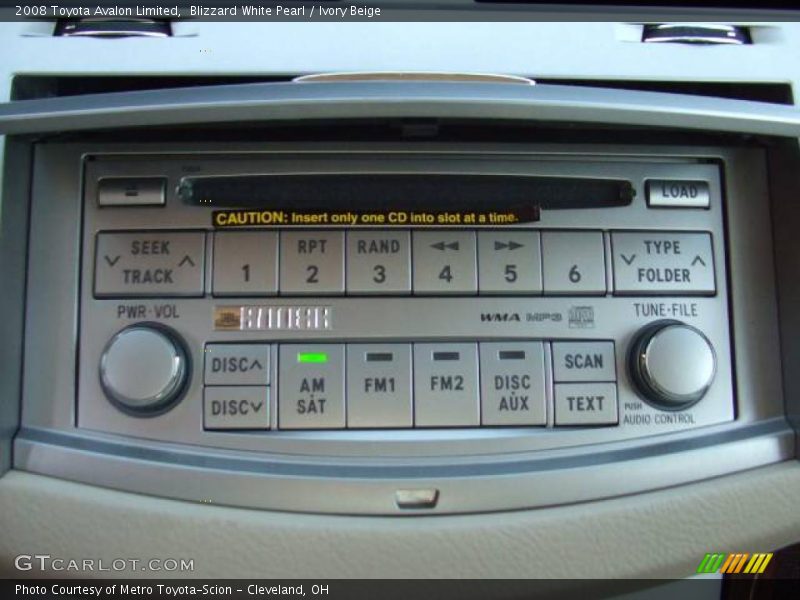 Blizzard White Pearl / Ivory Beige 2008 Toyota Avalon Limited