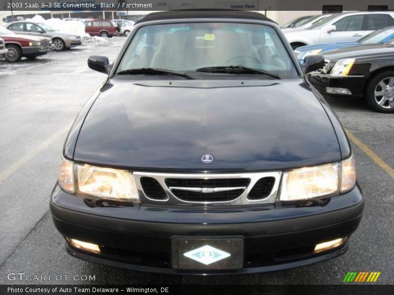 Black / Parchment 2003 Saab 9-3 SE Convertible