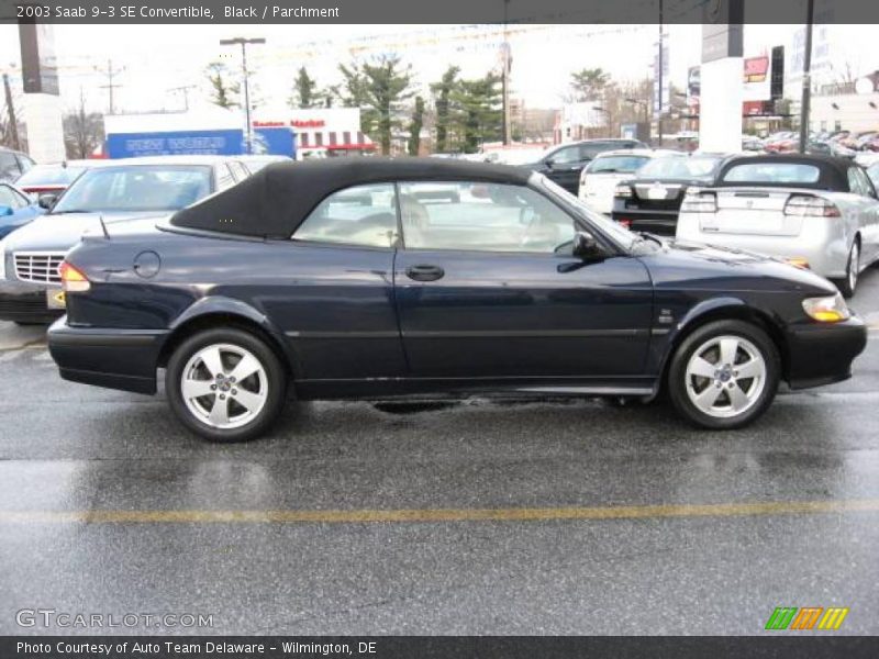 Black / Parchment 2003 Saab 9-3 SE Convertible