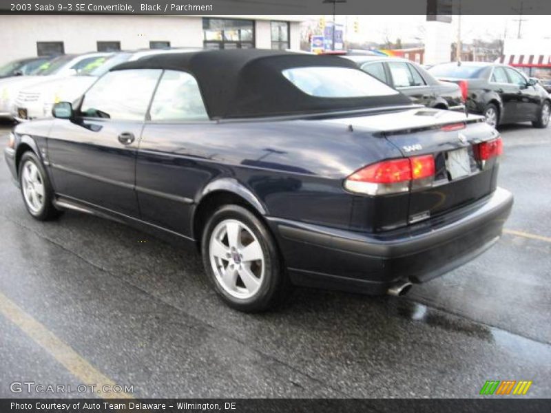 Black / Parchment 2003 Saab 9-3 SE Convertible