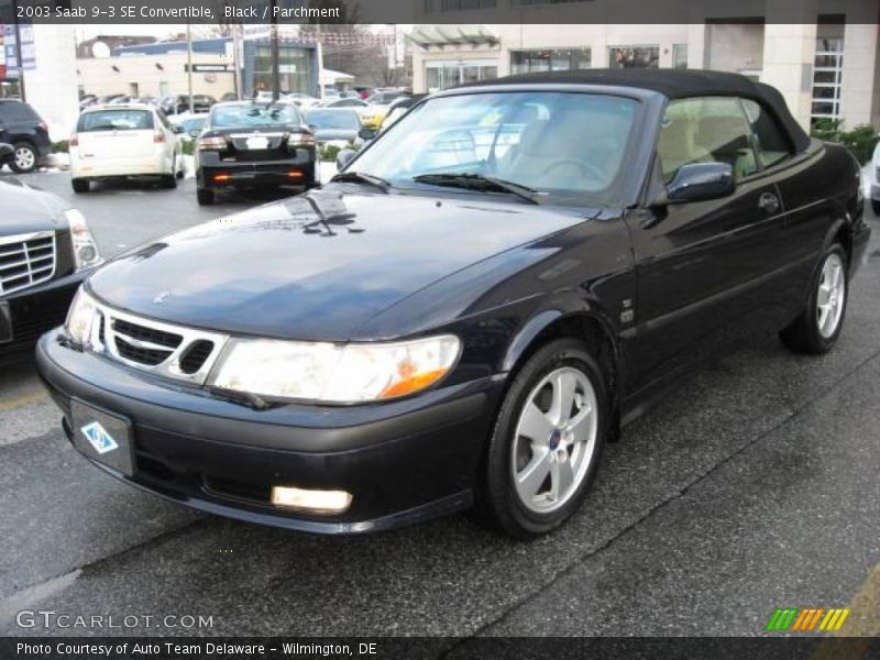 Black / Parchment 2003 Saab 9-3 SE Convertible