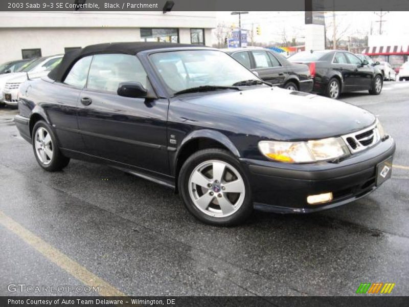 Black / Parchment 2003 Saab 9-3 SE Convertible