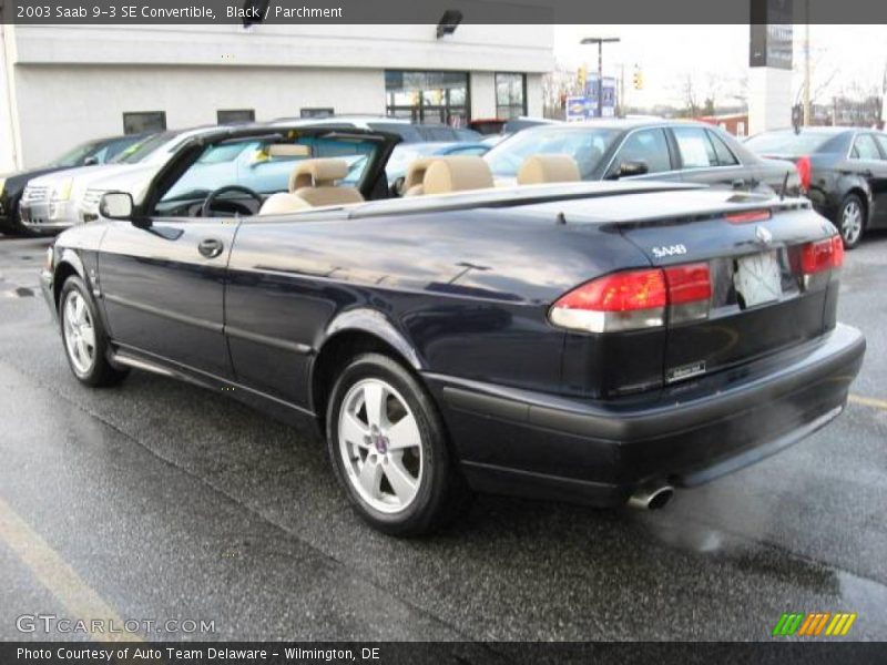 Black / Parchment 2003 Saab 9-3 SE Convertible
