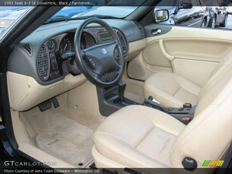 Black / Parchment 2003 Saab 9-3 SE Convertible